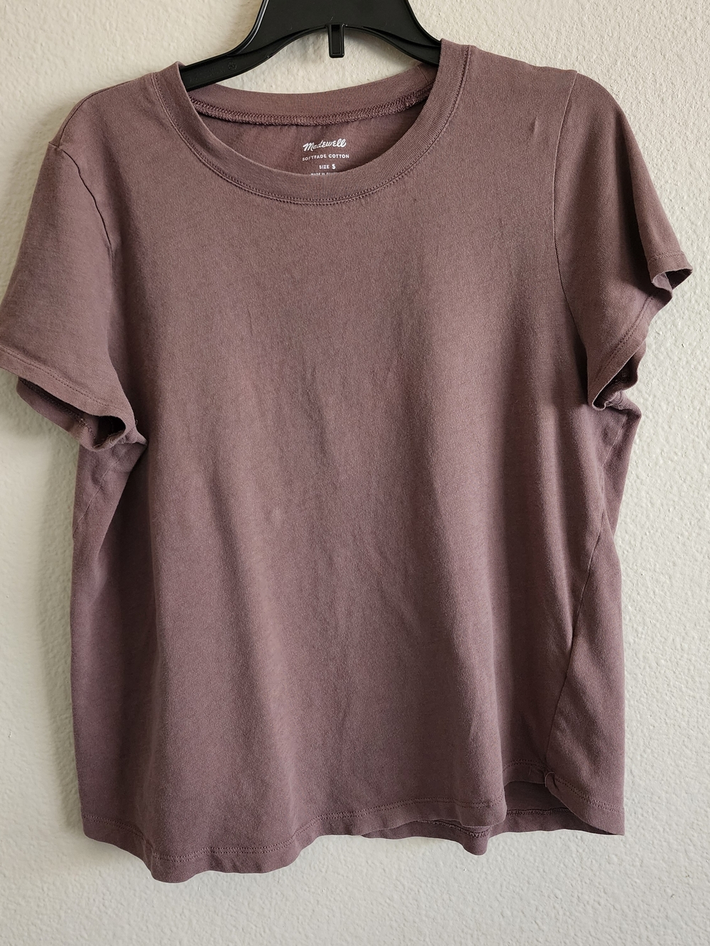 Madewell Softfade Cotton Perfect Vintage Tee Antique Purple Brown Size S